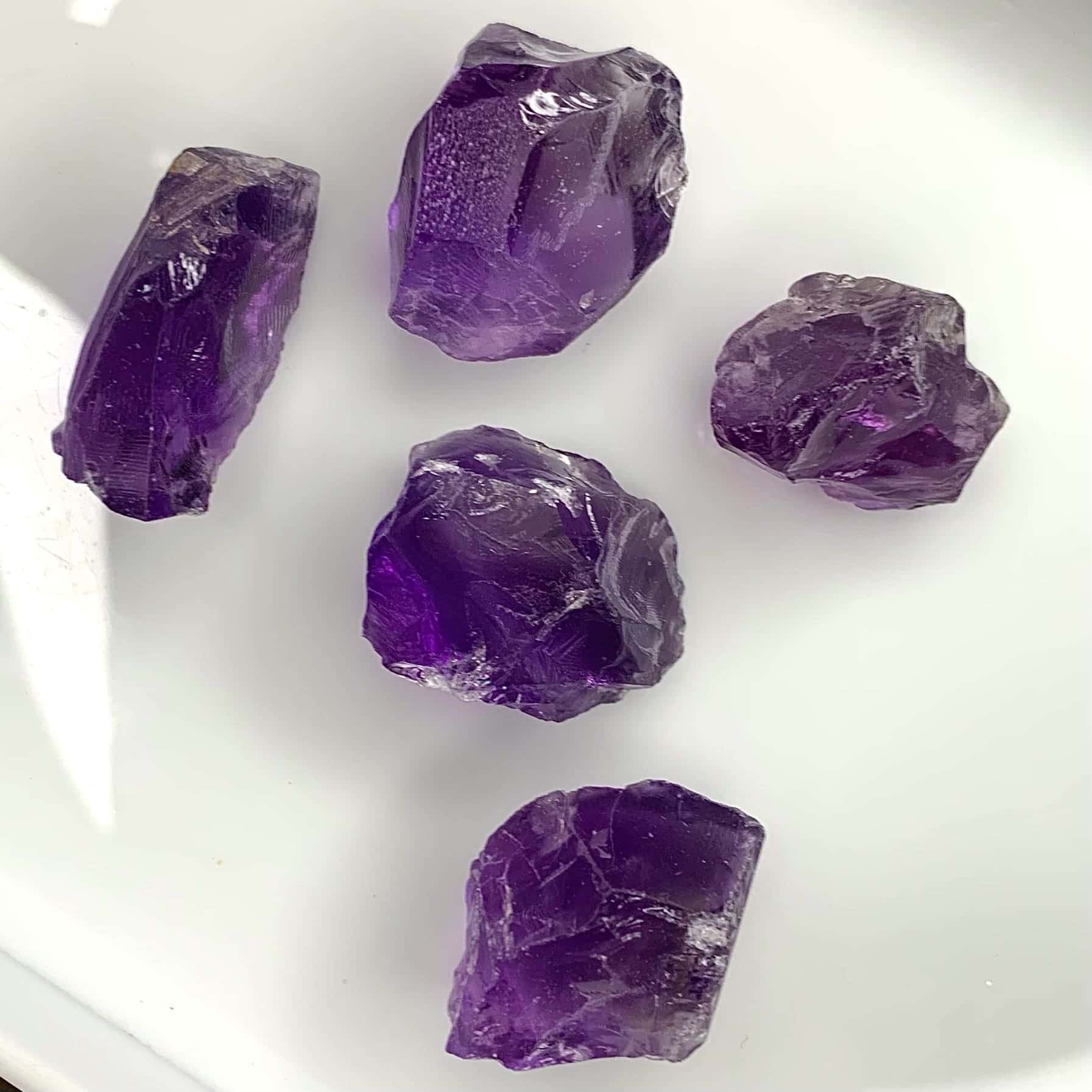 Magenta Purple Amethysts Facet Rough