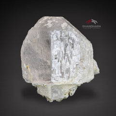 Magnificent Etched With Natural Art on Crystal Surface of Topaz with Albite