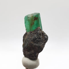 Magnificent Forest-Green Gem Emerald on Baotite Mica Matrix