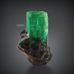 Magnificent Forest-Green Gem Emerald on Baotite Mica Matrix