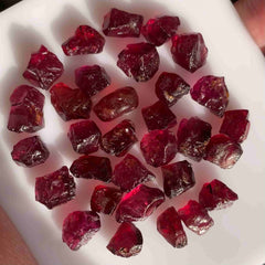 Maroon Red Garnet Facet Rough Lot