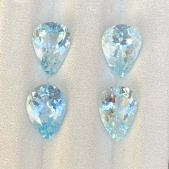 Natural Blue Aquamarine Pair