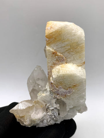 Microcline Feldspar With Smoky Quartz Crystals