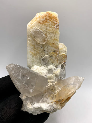 Microcline Feldspar With Smoky Quartz Crystals