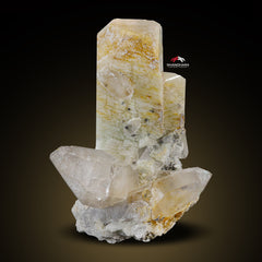 Microcline Feldspar With Smoky Quartz Crystals