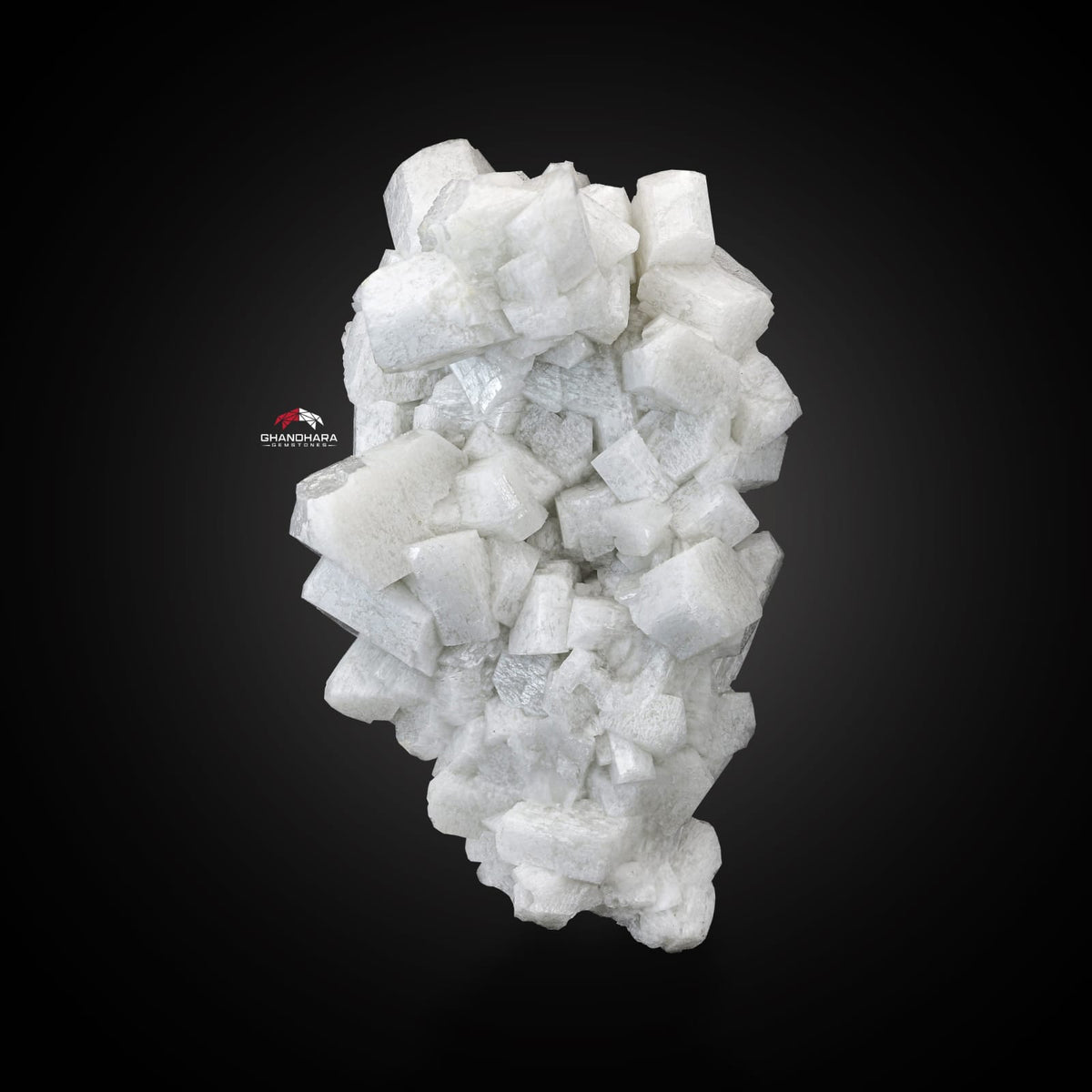 Milky White Aggregate Of Microcline Feldspar Crystals With Black Tourmaline