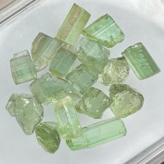 Mint Green Tourmaline Facet Rough Parcel