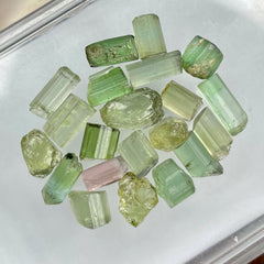 44 Carats Mint Green Tourmaline Rough Parcel