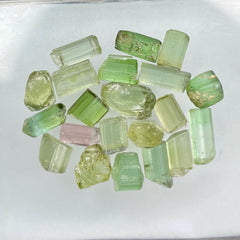 Mint Green Tourmaline Rough Parcel