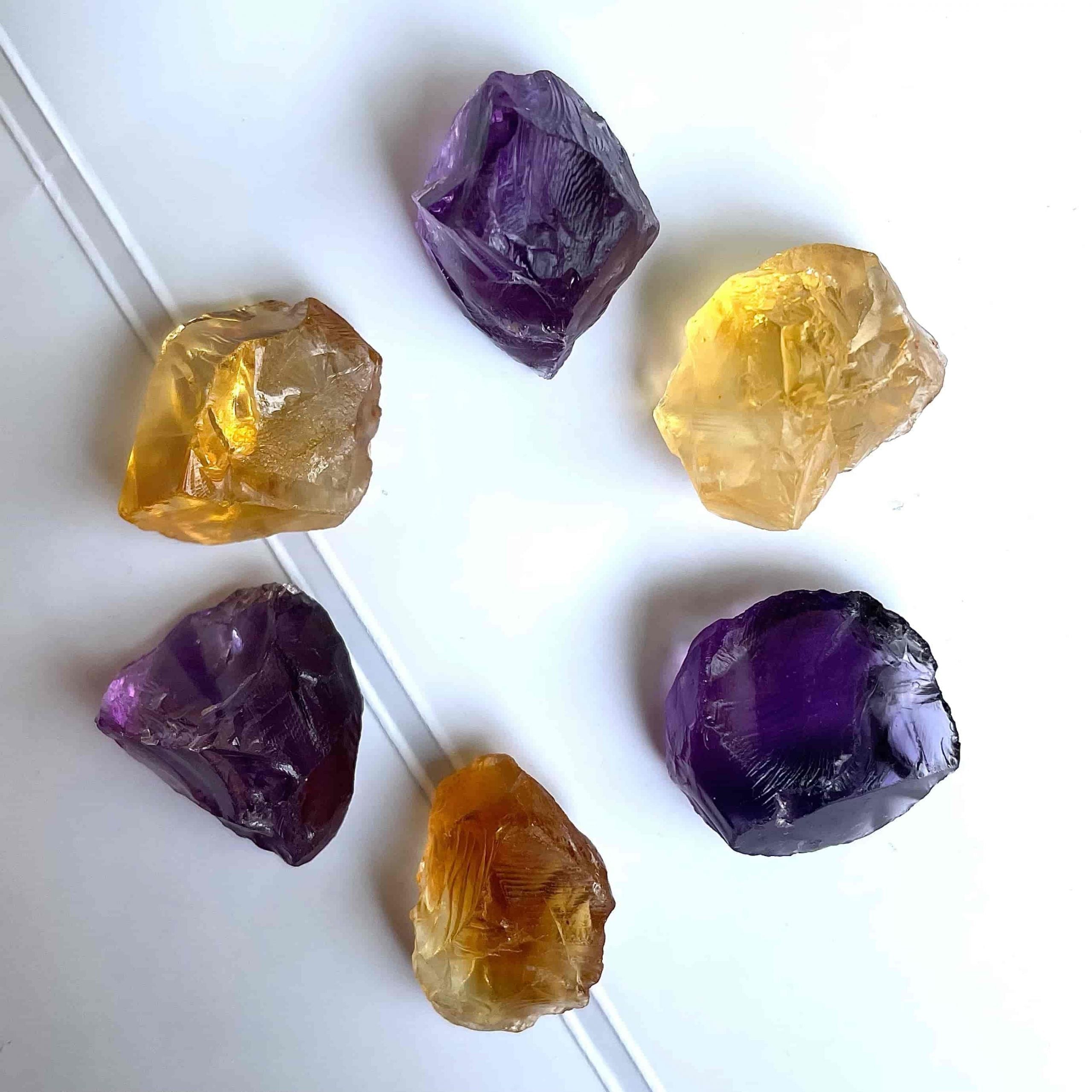 Mix Rough Amethyst and Citrine Lot