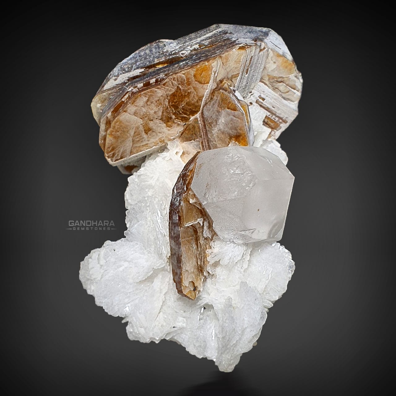 Muscovite Crystals Specimen on Cleavelandite