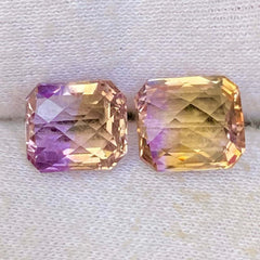 Natural Ametrine Pair - 9.90 Carats