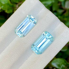 Natural Aquamarine Pair - 6.55 carat