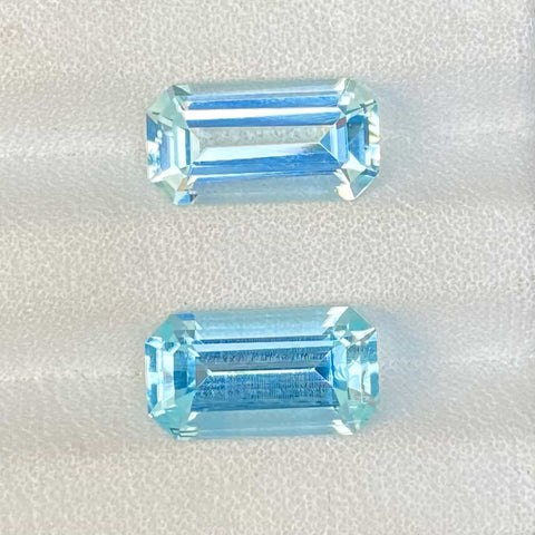 Natural Aquamarine Pair - 6.55 carat
