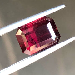 Natural Asscher Cut Rhodolite Garnet