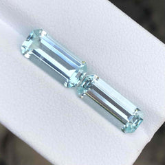 Natural Blue Aquamarine Couple