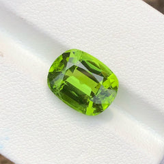 Natural Cushion Cut Grass Green Peridot