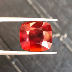 8.80 Carats Natural Cushion Cut Hessonite Garnet Gemstone