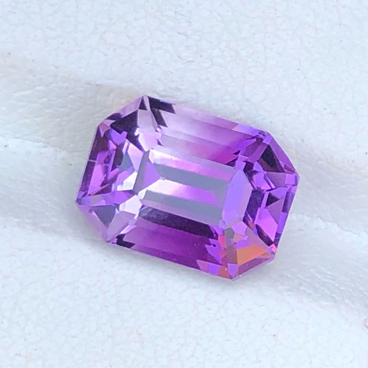 Natural Faceted Bicolor Amethyst
