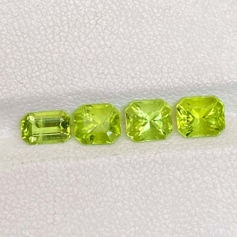 Natural Faceted Peridot Gemstones Lot