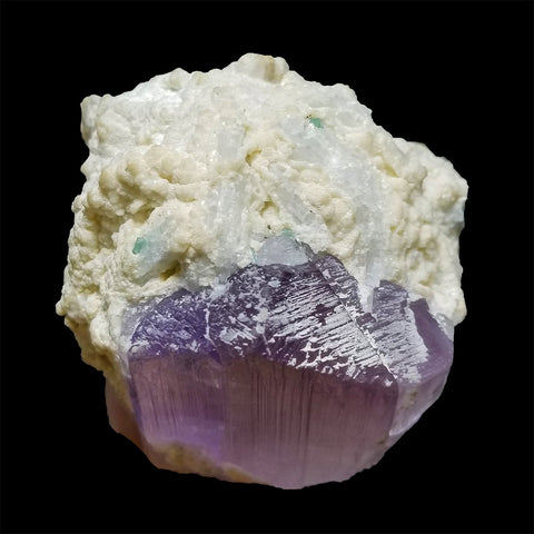 Natural Purple Kunzite Complete Crystal with huge bowl of white Albite - Gandhara Gems