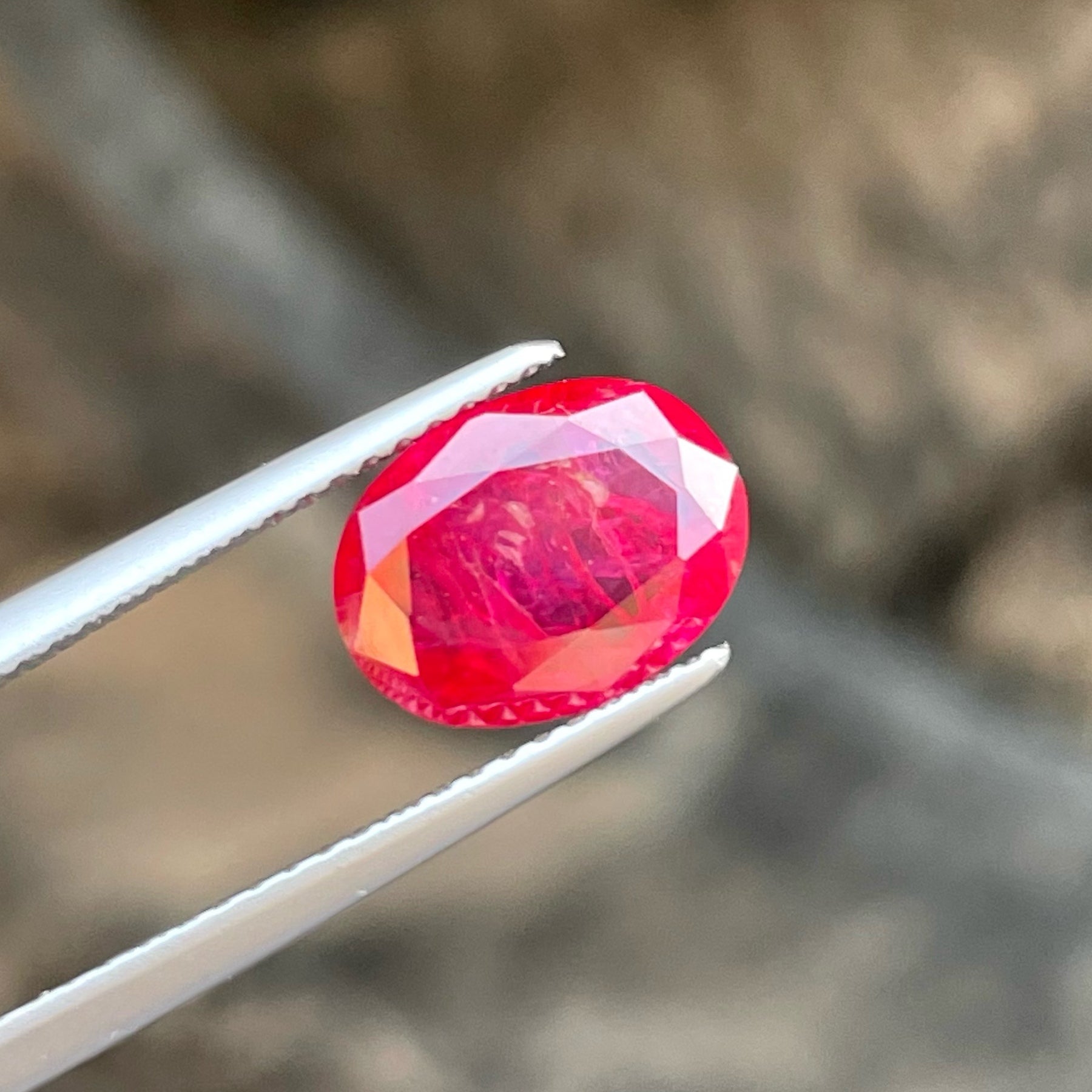 Natural red ruby