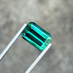 Natural Bluish Green Loose Tourmaline Gemstone