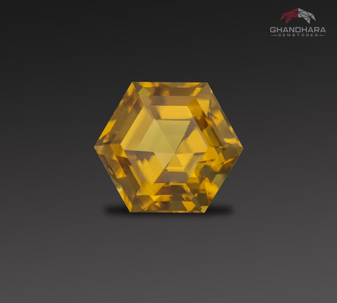 Natural Deep Yellow Citrine Stone