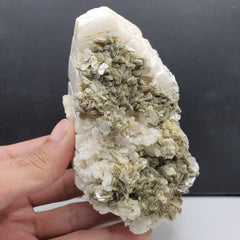 Naturally Etched Microcline With Silvery White Muscovite Rossetts