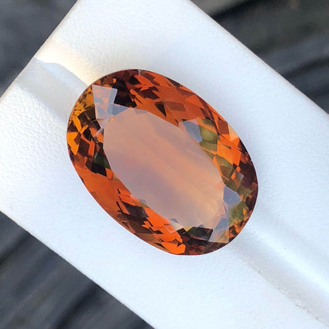 42.85 Carats Necklace Size Natural Orange Topaz in Oval Cut