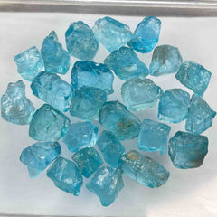 Neon Blue Apatite Facet Rough Parcel