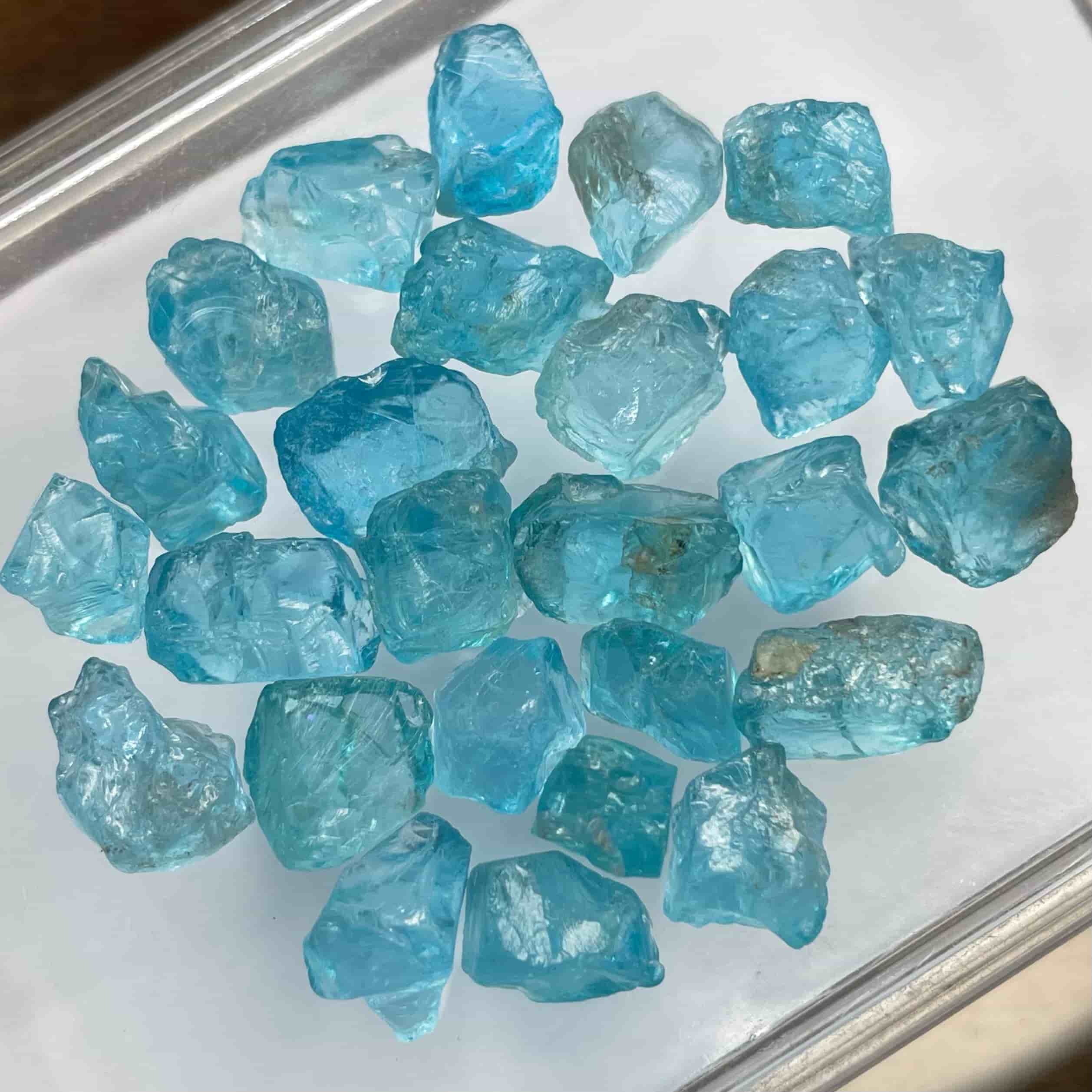 75 carats Neon Blue Apatite Facet Rough Parcel