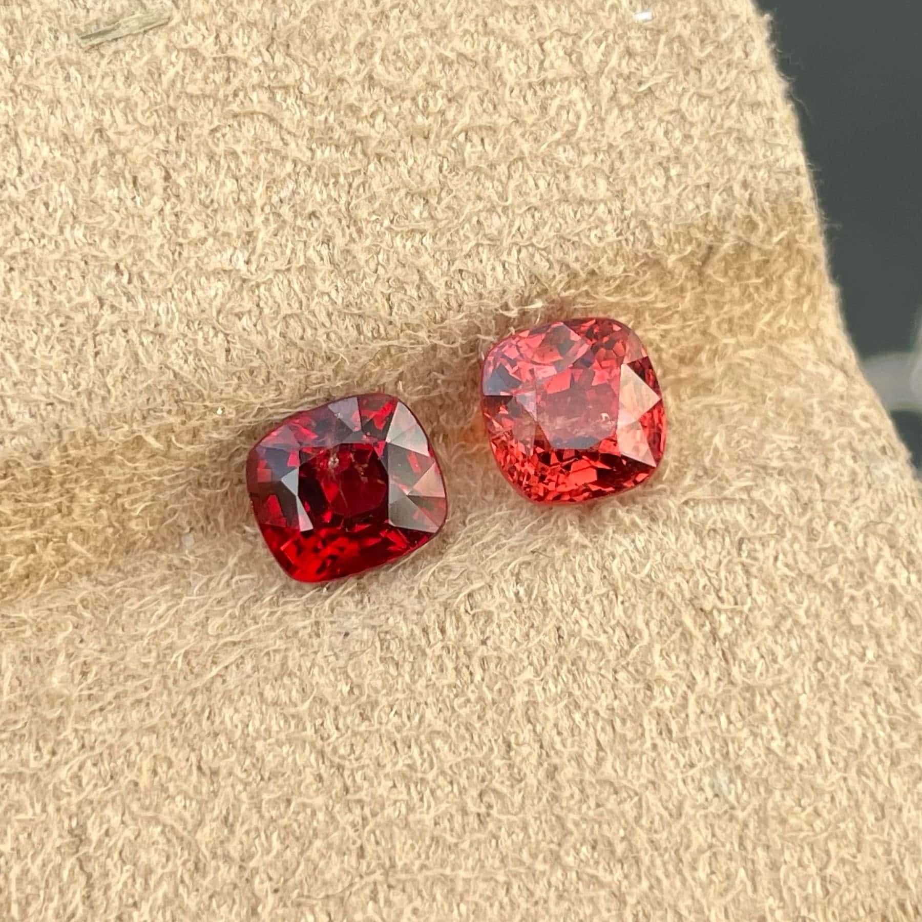 Orange And Red Natural Spinel Stones