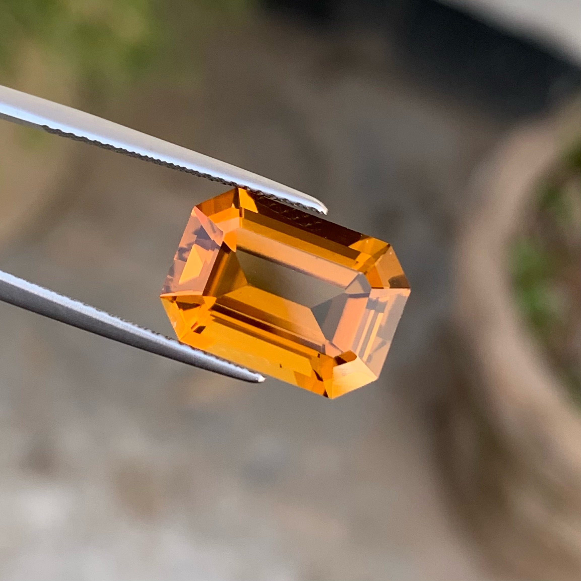 Orange Yellow Natural Citrine Stone