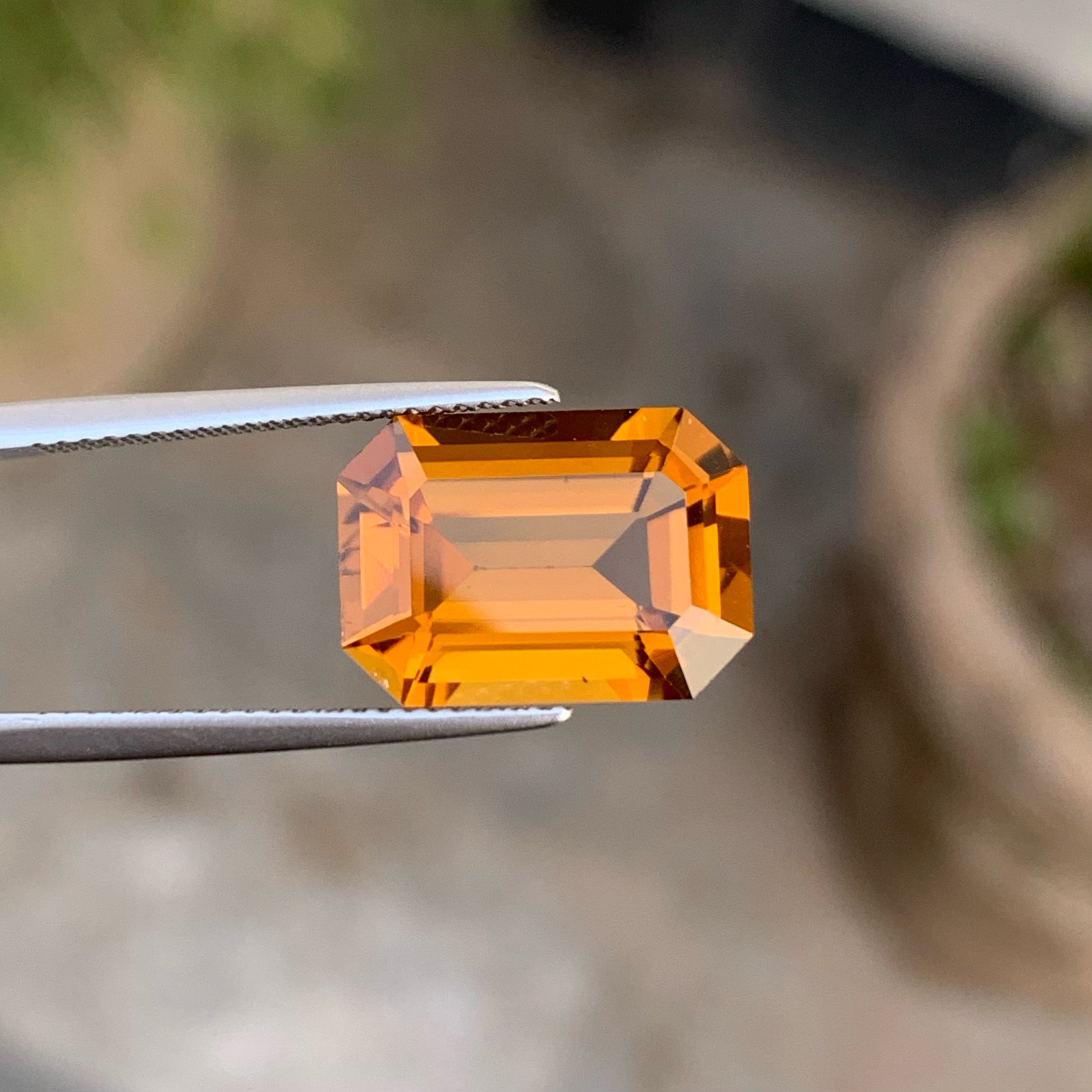 Orange Yellow Natural Citrine Stone