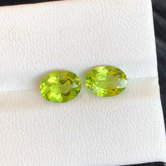 Oval Cut Loose Peridot Pair