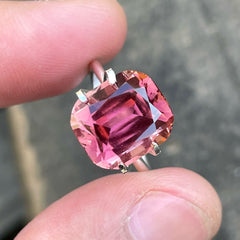 Peachy Pink Natural Tourmaline Stone