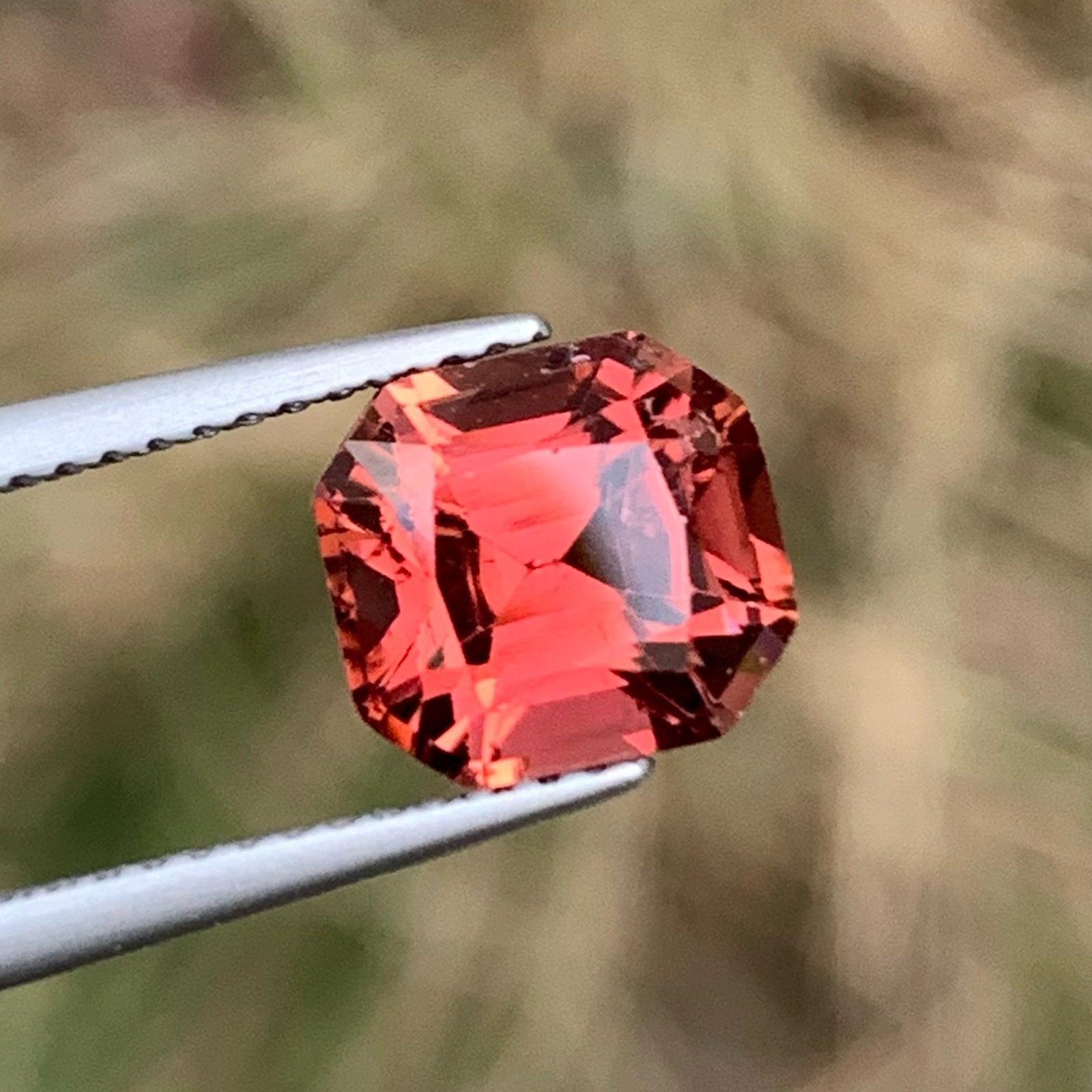 Peachy Orange Natural Tourmaline Gemstone