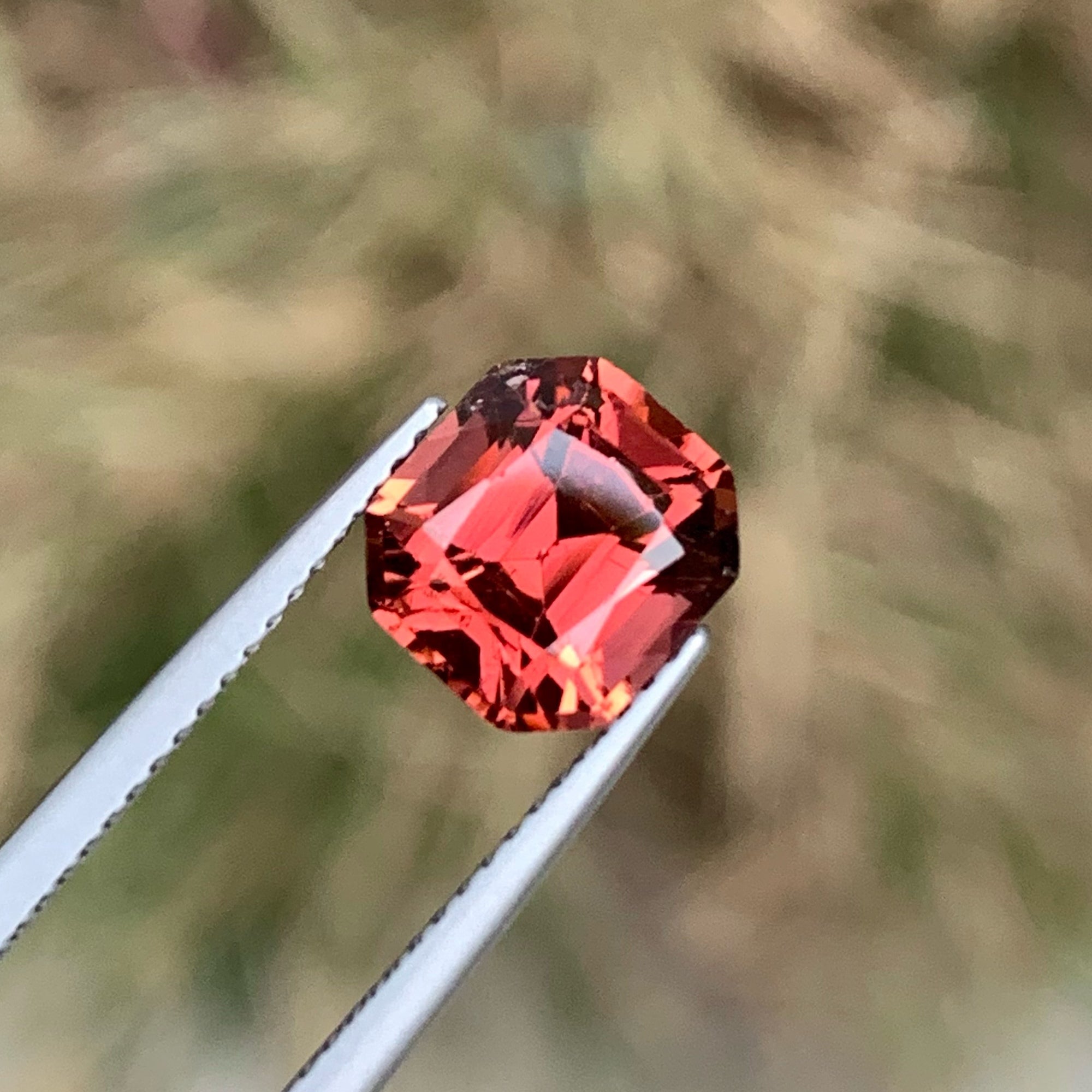 Peachy Orange Natural Tourmaline Gemstone