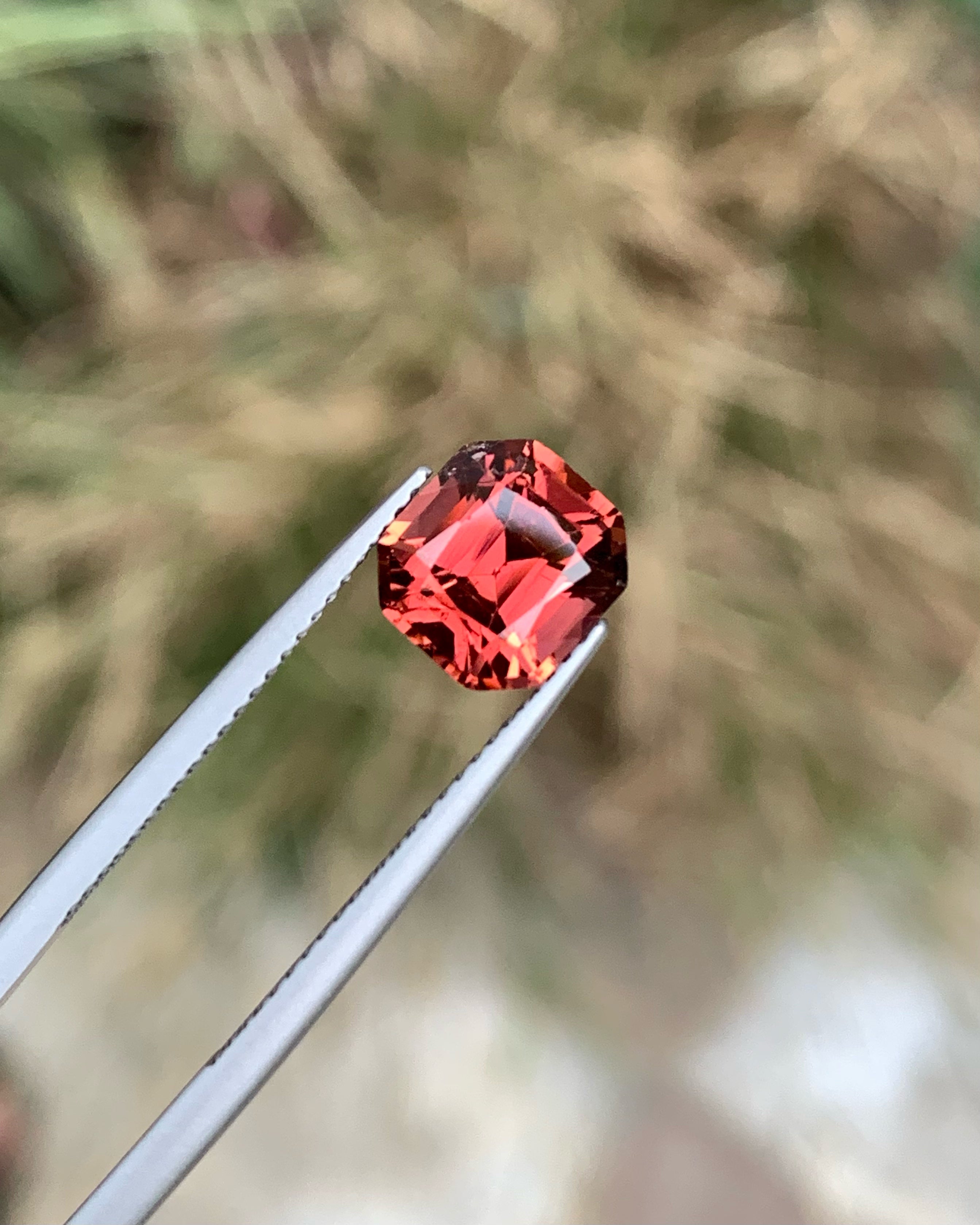 Peachy Orange Natural Tourmaline Gemstone