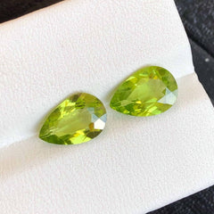 Natural Peridot Pair for Earrings