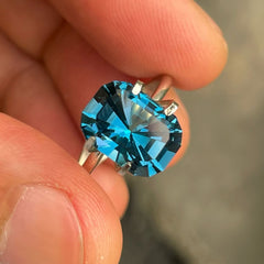 Precision Cut Natural London Blue Topaz Stone