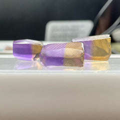 85.85 Carats Preformed Ametrine Trio Facet Rough