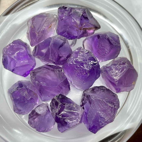 Purple Amethyst Facet Rough Parcel