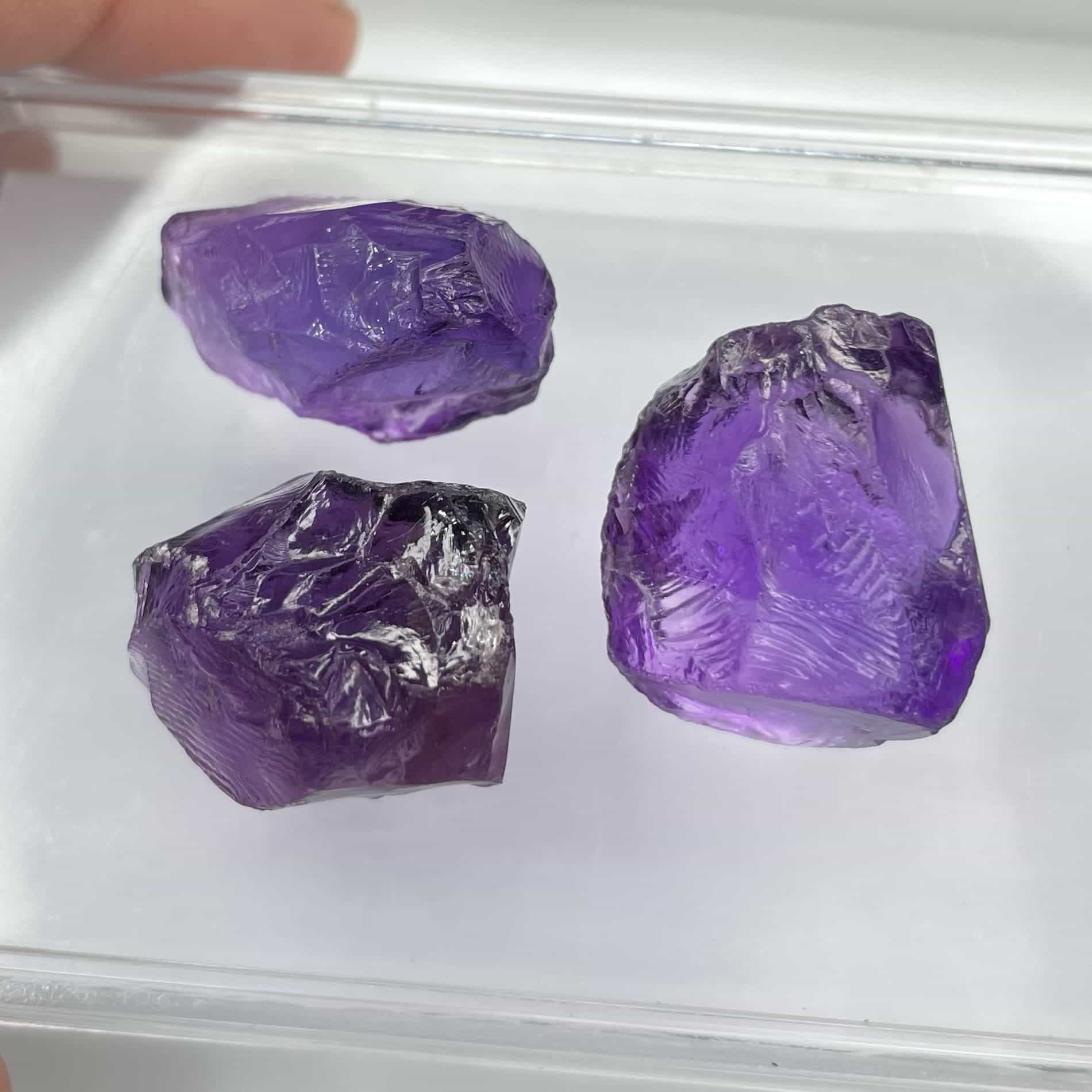 Purple Amethyst Facet Rough Pieces