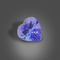 Purplish Blue Tanzanite Heart Shaped