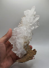 Quartz Var. Faden Quartz With Double Terminated Tabular Crystals On Matrix