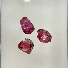 Raspberry Garnet Facet Rough Pieces