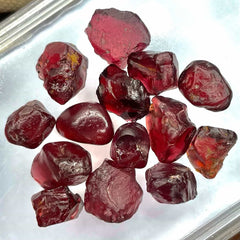 Red Garnet Facet Rough Parcel