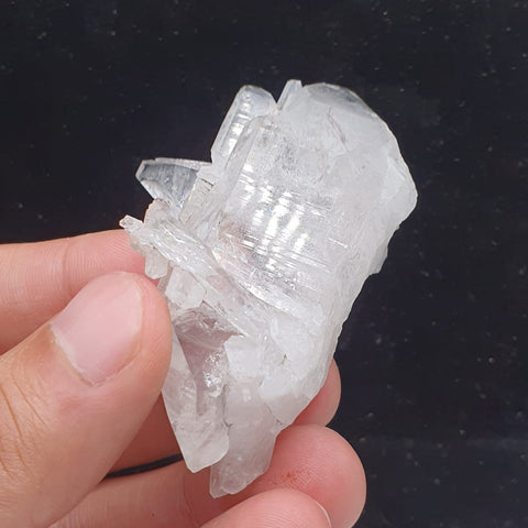 Robust Cluster Of Pointed Terminated Quartz With Vitreous Wet luster